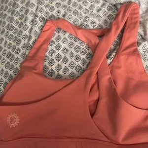 Large Brisas Keyhole racerback pink sports bra